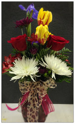 The Lovely Leopard Arrangement from Faught's Flowers & Gifts, florist in Jonesboro