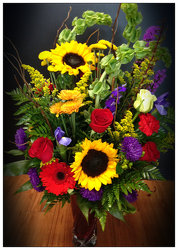 "The Show Stopper!" Summer Bouquet from Faught's Flowers & Gifts, florist in Jonesboro