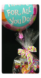 Snack Basket with Balloon! from Faught's Flowers & Gifts, florist in Jonesboro