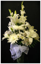 "Elegance In White" Bouquet from Faught's Flowers & Gifts, florist in Jonesboro