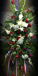 "My Hero" spray from Faught's Flowers & Gifts, florist in Jonesboro