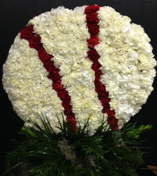 "Custom Baseball Sympathy Design"  from Faught's Flowers & Gifts, florist in Jonesboro