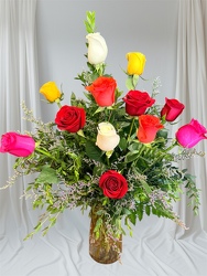 Dozen Mixed Roses