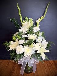 "Elegance In White" Bouquet from Faught's Flowers & Gifts, florist in Jonesboro