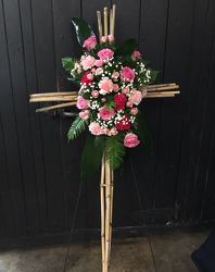 Sympathy Cane Cross from Faught's Flowers & Gifts, florist in Jonesboro