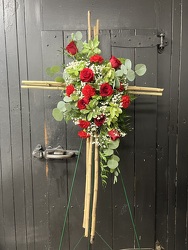 Tribute Cross from Faught's Flowers & Gifts, florist in Jonesboro