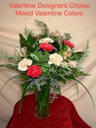 Designer's Choice Bouquet with Valentine Colors from Faught's Flowers & Gifts, florist in Jonesboro